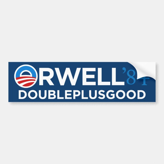 Orwell 1984 Bumper Sticker (Front)
