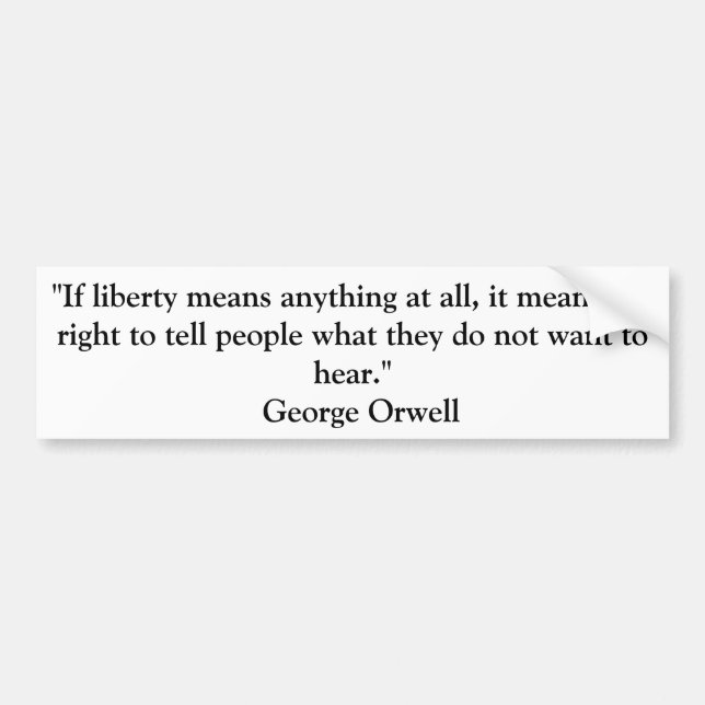 ORWELL BUMPER STICKER (Front)