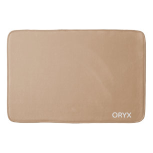 Oryx brown beige color name bath mat