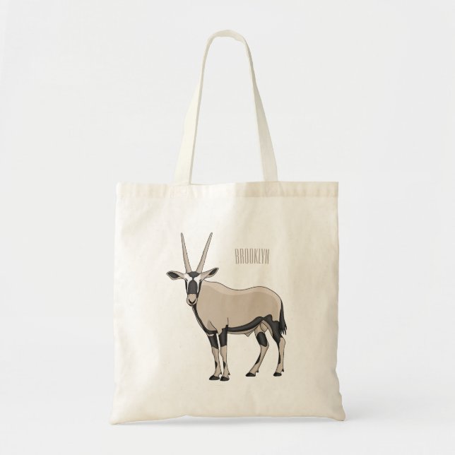 Oryx cartoon illustration  tote bag (Front)