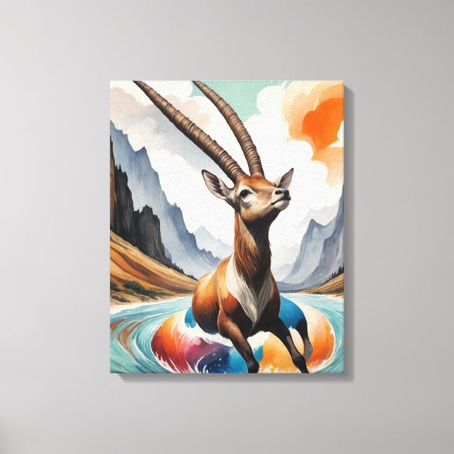 Oryx enjoys Float Trip Canvas Print (Front)