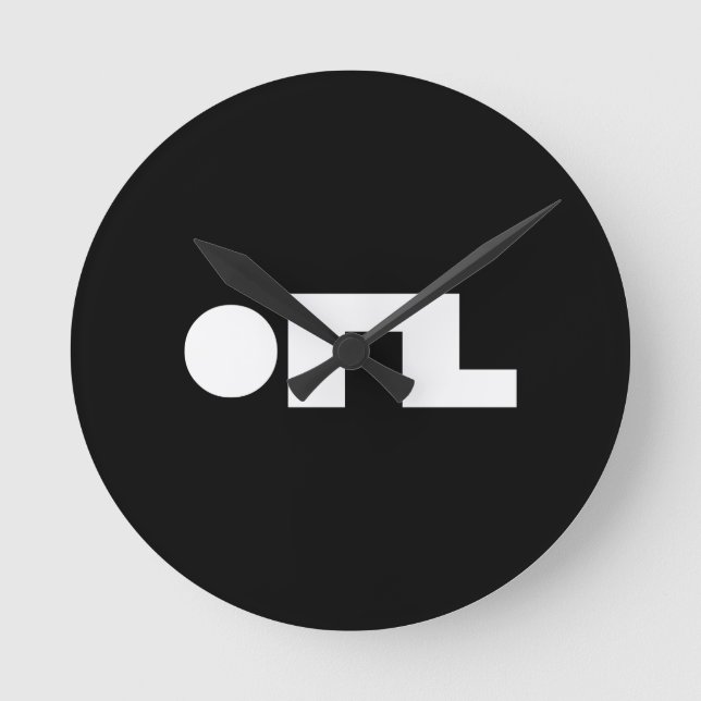 ORZ Emoticon Kaomoji Emoji Round Clock (Front)