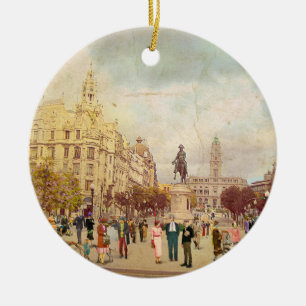 Os Aliados, Porto. 1935 Ceramic Tree Decoration