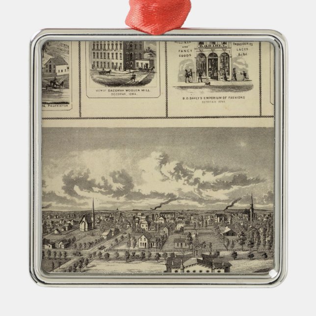 Osage Bldgs, farms, residences Metal Tree Decoration (Front)