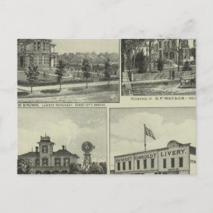 Osage, Mound, and Burlington, Kansas Postcard