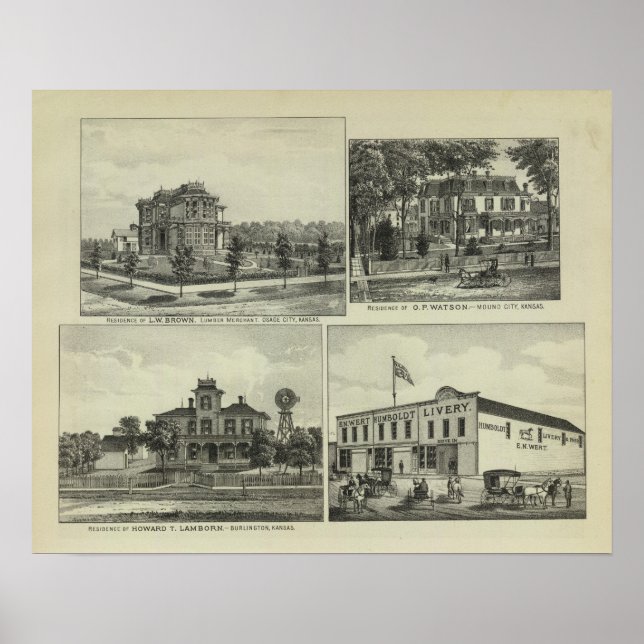Osage, Mound, and Burlington, Kansas Poster (Front)
