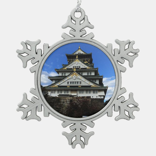 Osaka Castle, Japan #1 Snowflake Ornament (Front)