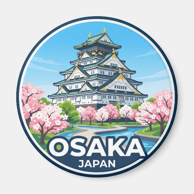 Osaka Castle Japan Magnet (Front)