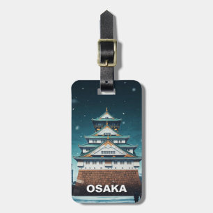 Osaka Castle Japan Night Travel Luggage Tag