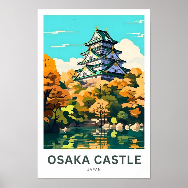 Osaka Castle Japan Travel Print (Front)