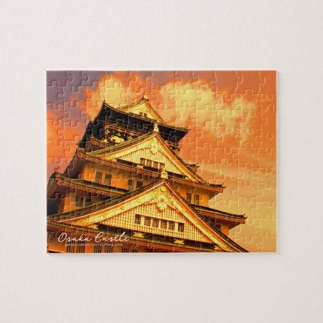Osaka Castle (Sunset) Jigsaw Puzzle (Horizontal)