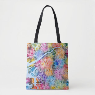 Osaka Japan City Map Tote Bag