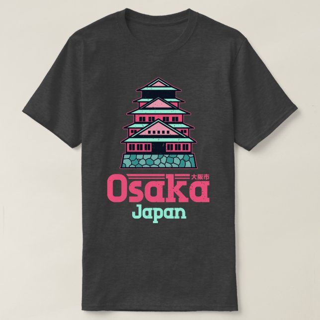 Osaka Japan City Vintage T-Shirt (Design Front)