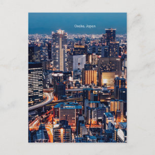Osaka Japan cityscape photograph Postcard
