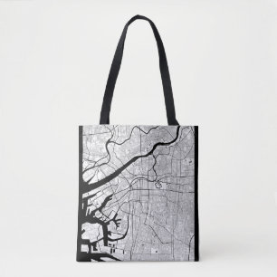 Osaka Japan Map Tote Bag