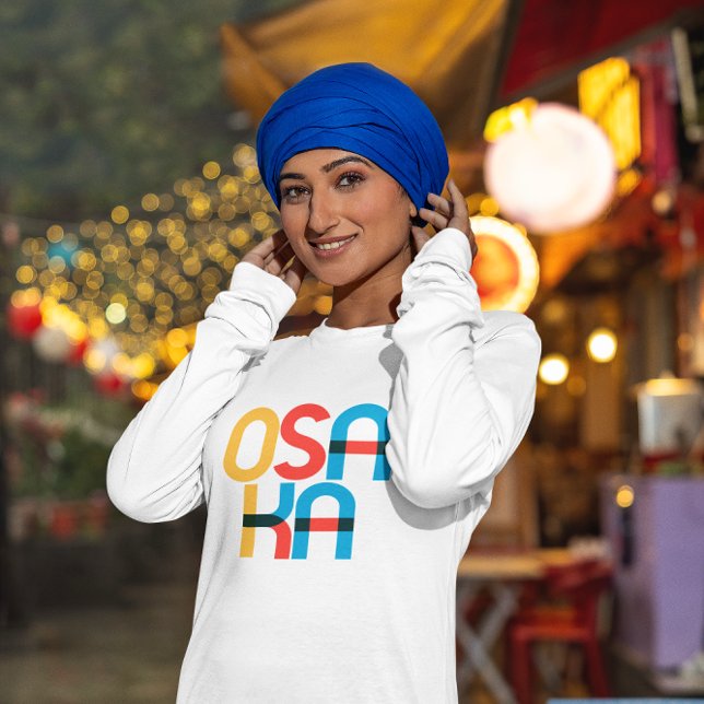 Osaka Japan Pop Art Letters T-Shirt (Creator Uploaded)