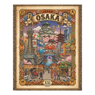 Osaka, Japan - Tourist Attractions - Tarot Card Photo Print