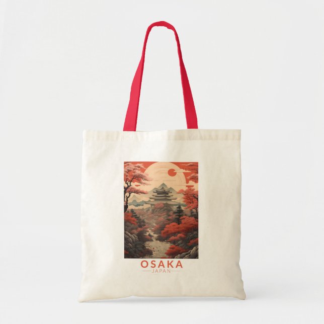 Osaka Japan Travel Art Vintage Tote Bag (Front)