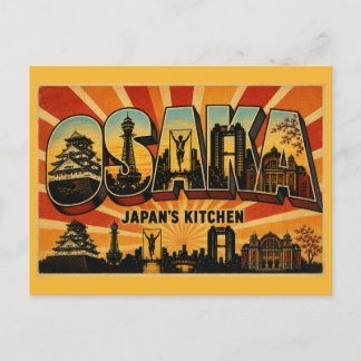 Osaka Japan's Kitchen Vintage Travel Art Postcard