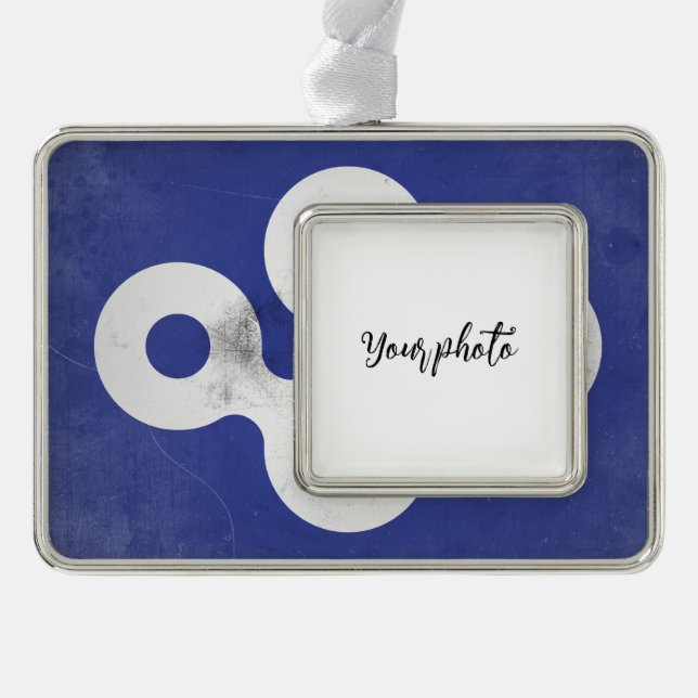 Osaka prefecture silver plated framed ornament (Front)