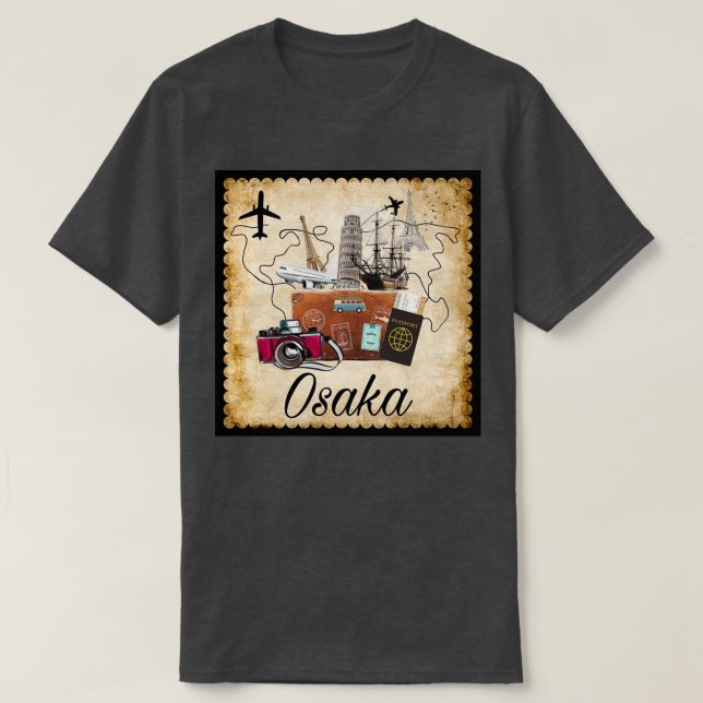 Osaka World Travel Souvenir Travel Destination Tra T-Shirt (Design Front)