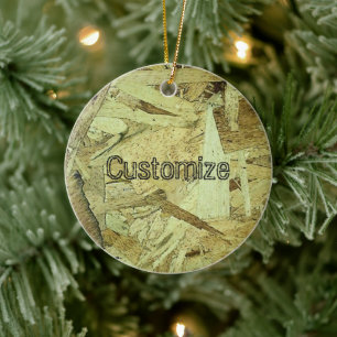 OSB Chip Board Plywood Customised Ceramic Tree Decoration