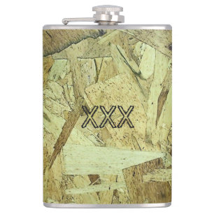 OSB Chip Board Plywood Hip Flask