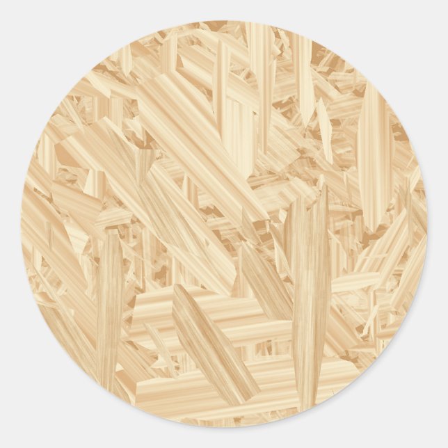 OSB Pattern Chipboard Renovation Classic Round Sticker (Front)