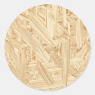 OSB Pattern Chipboard Renovation Classic Round Sticker