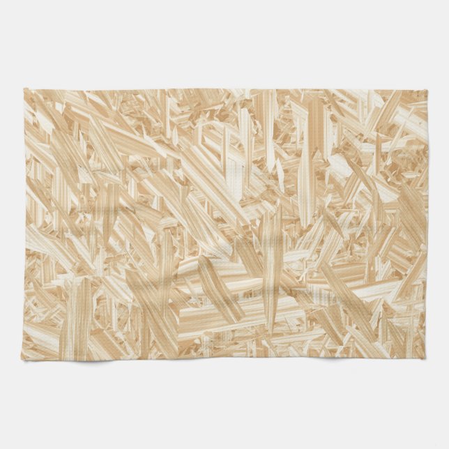 OSB Pattern Chipboard Renovation Tea Towel (Horizontal)