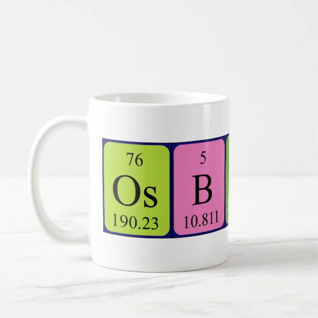 Osbaldo periodic table name mug (Left)