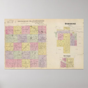 Osborne County Osborne, Bethany Portis, Kansas Poster