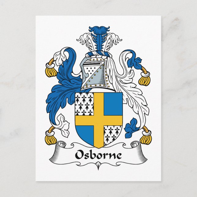 Osborne Family Crest Postcard (Front)