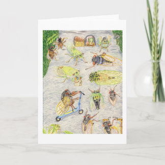 Oscar And Cassandra And Their Cicada Friends Card