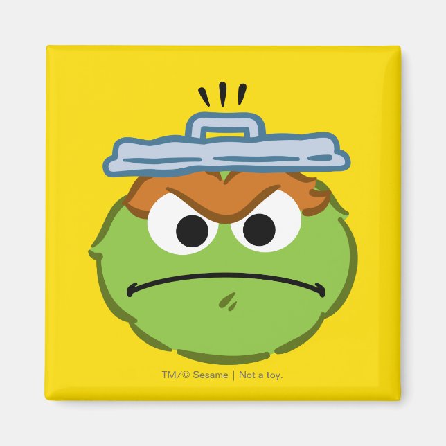 Oscar Angry Face Magnet (Front)