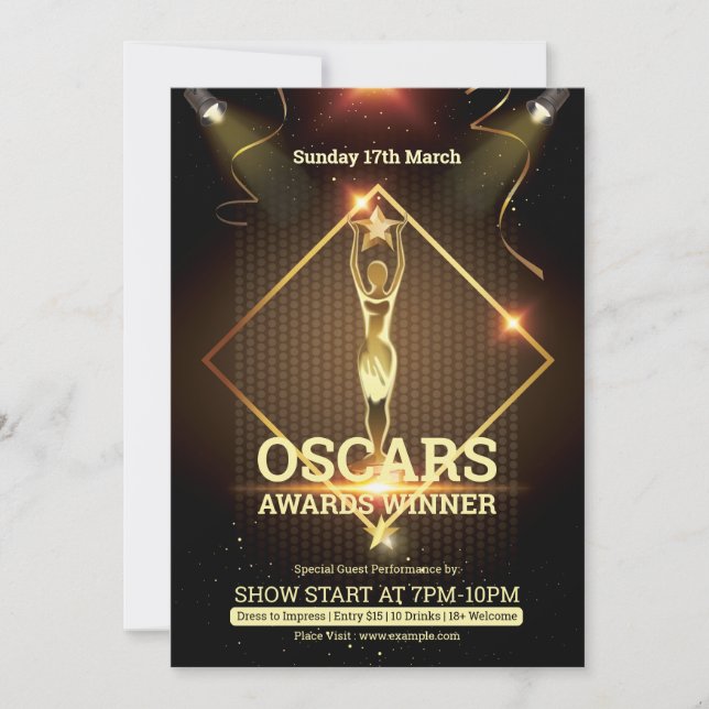 Oscar Award Flyer Invitation (Front)