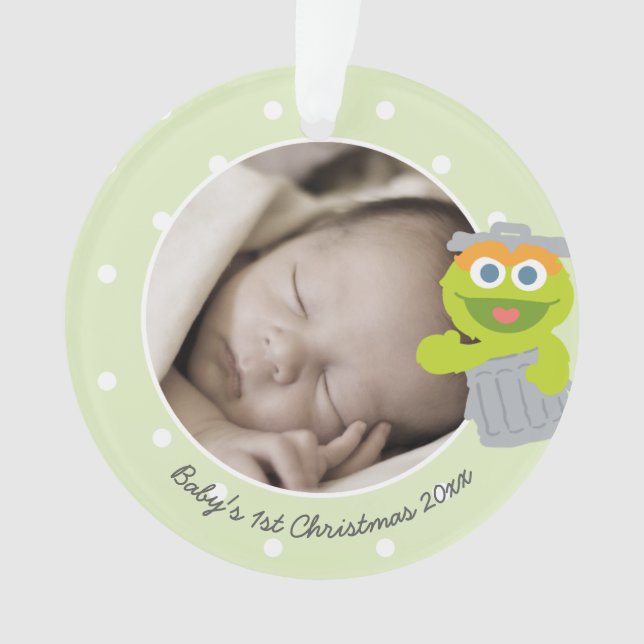 Oscar | Baby's First Christmas - Add Your Name Ornament (Front)