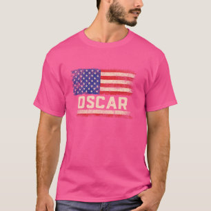 Oscar First Name Shirt Oscar Name American Flag