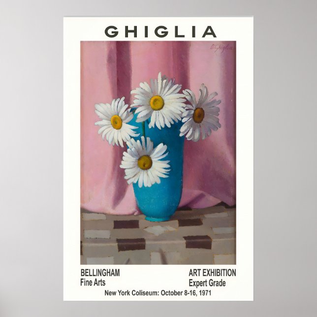 Oscar Ghiglia Floral Art Exhibition Poster (Front)