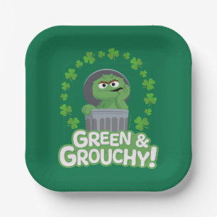 Oscar   Green & Grouchy! Paper Plate