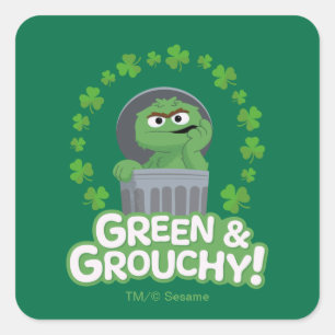 Oscar   Green & Grouchy! Square Sticker