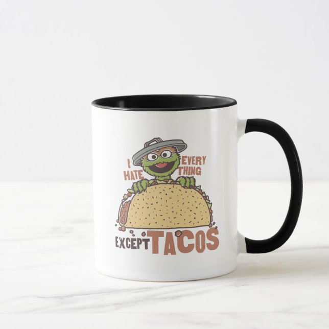 Oscar I Hate Everything Except Tacos Mug (Right)
