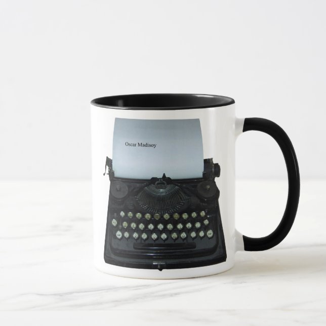 Oscar Madisoy Typewriter mug (Right)