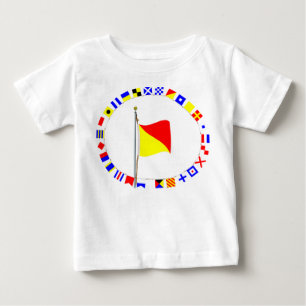 Oscar Man Overboard Nautical Signal Flag Baby T-Shirt