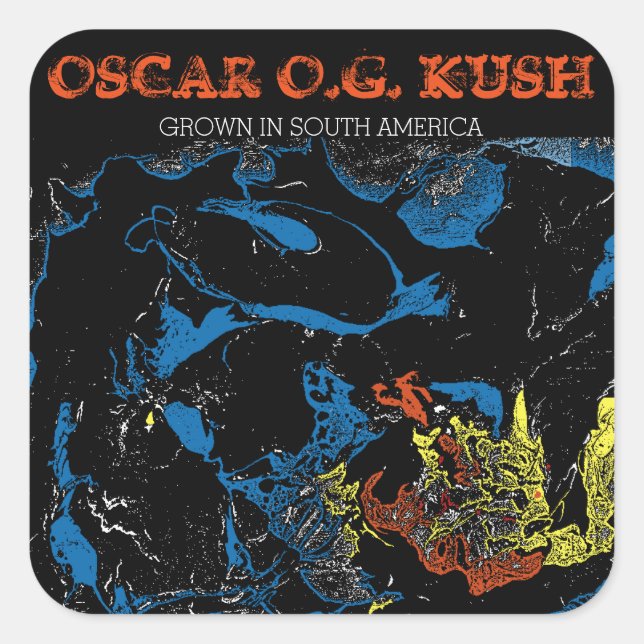 OSCAR O.G. KUSH SQUARE STICKER (Front)