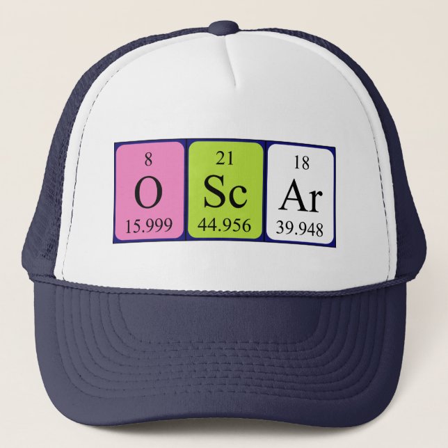 Oscar periodic table name hat (Front)