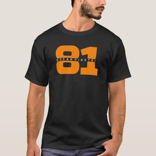 Oscar Piastri McLaren Formula One Number 81 Logo T-Shirt (Front)