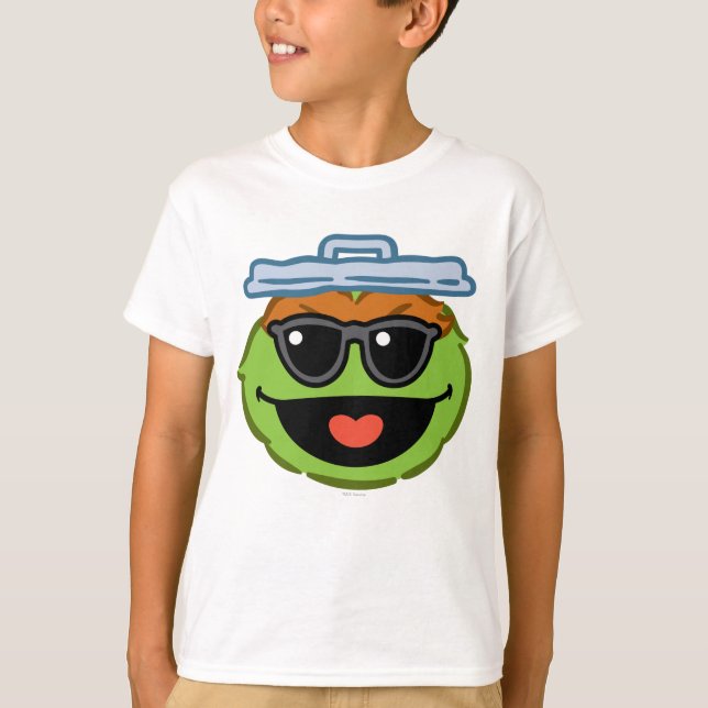 Oscar Smiling Face with Sunglasses T-Shirt (Front)