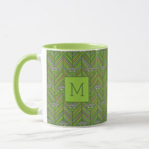 Oscar the Grouch   80's Throwback Pattern Mug