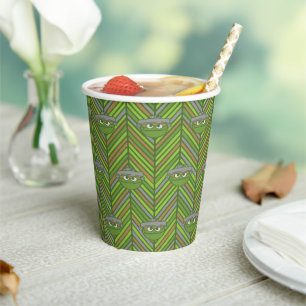 Oscar the Grouch   80's Throwback Pattern Paper Cups